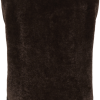 Saint Tropez UstinaSZ teddyvest in Chocolate Brown met ronde hals en twee houtje-touwtjesluitingen.