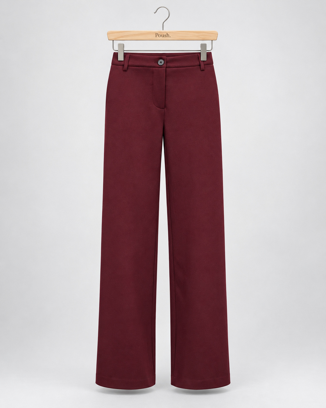 Freequent FQNANNI-PANTS in Port Royale met hoge taille, rechte pijpen, steekzakken en rits- en knoopsluiting
