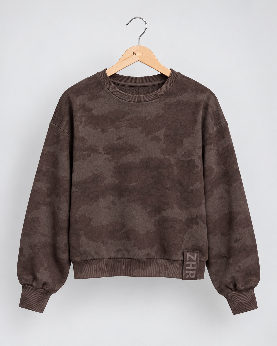 Zhrill | ZHRILL ZHTERA Camo-sweatshirt – Donkerbruin