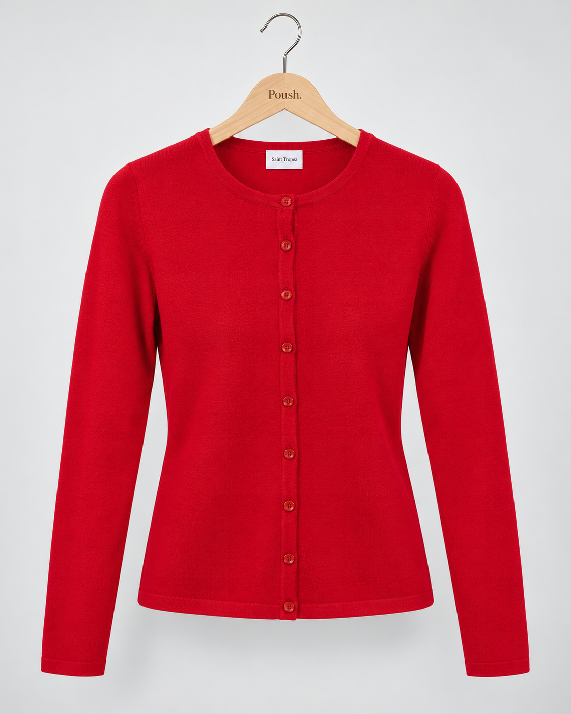 Saint Tropez | MilaSZ R-Neck Cardigan - True Red