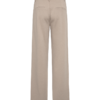 Freequent FQNANNI-PANTS in Desert Taupe Melange met hoge taille, rechte pijpen, steekzakken en rits- en knoopsluiting